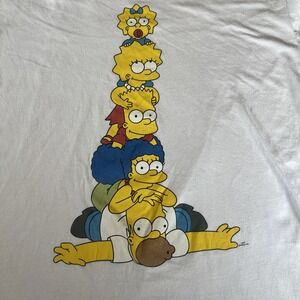 The Simpsons‎ Family MATT GROENING T-Shirt Mens Size Large White Tee